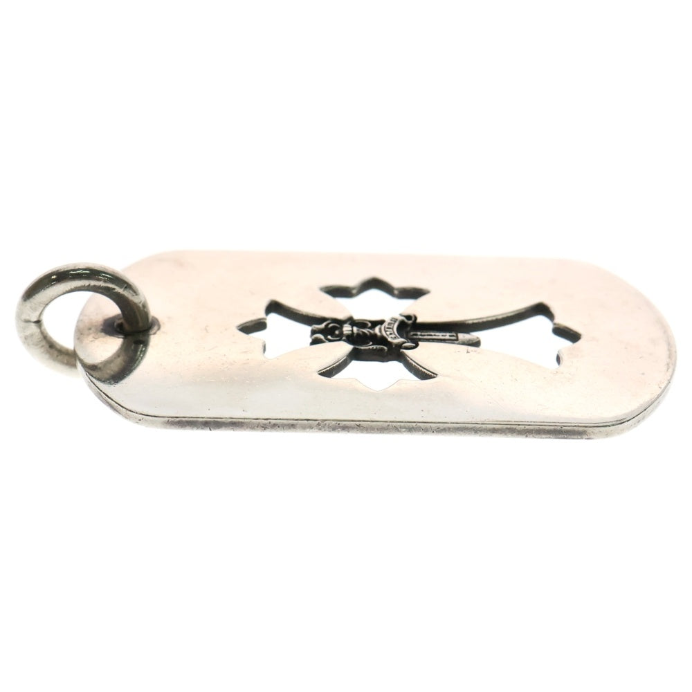 CHROME HEARTS(クロムハーツ) D TAG LRG CO CRS カットアウトクロスドッグタグ ラージ ペンダントトップ シルバー BCA239
