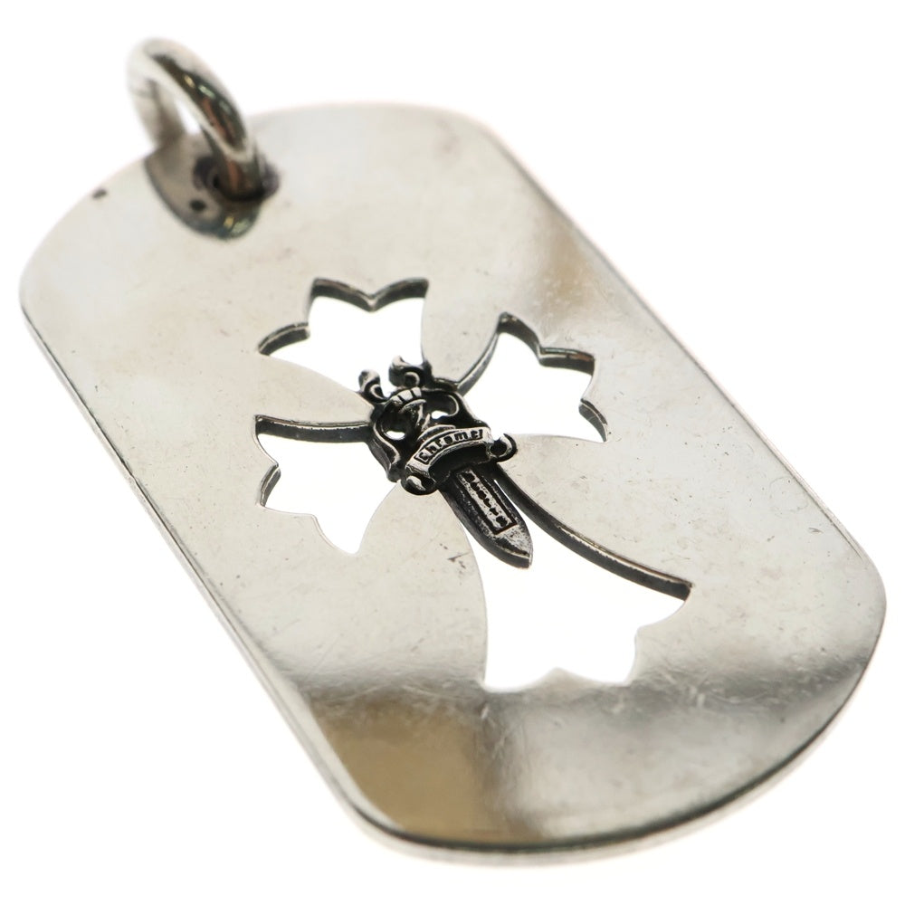 CHROME HEARTS(クロムハーツ) D TAG LRG CO CRS カットアウトクロスドッグタグ ラージ ペンダントトップ シルバー BCA239