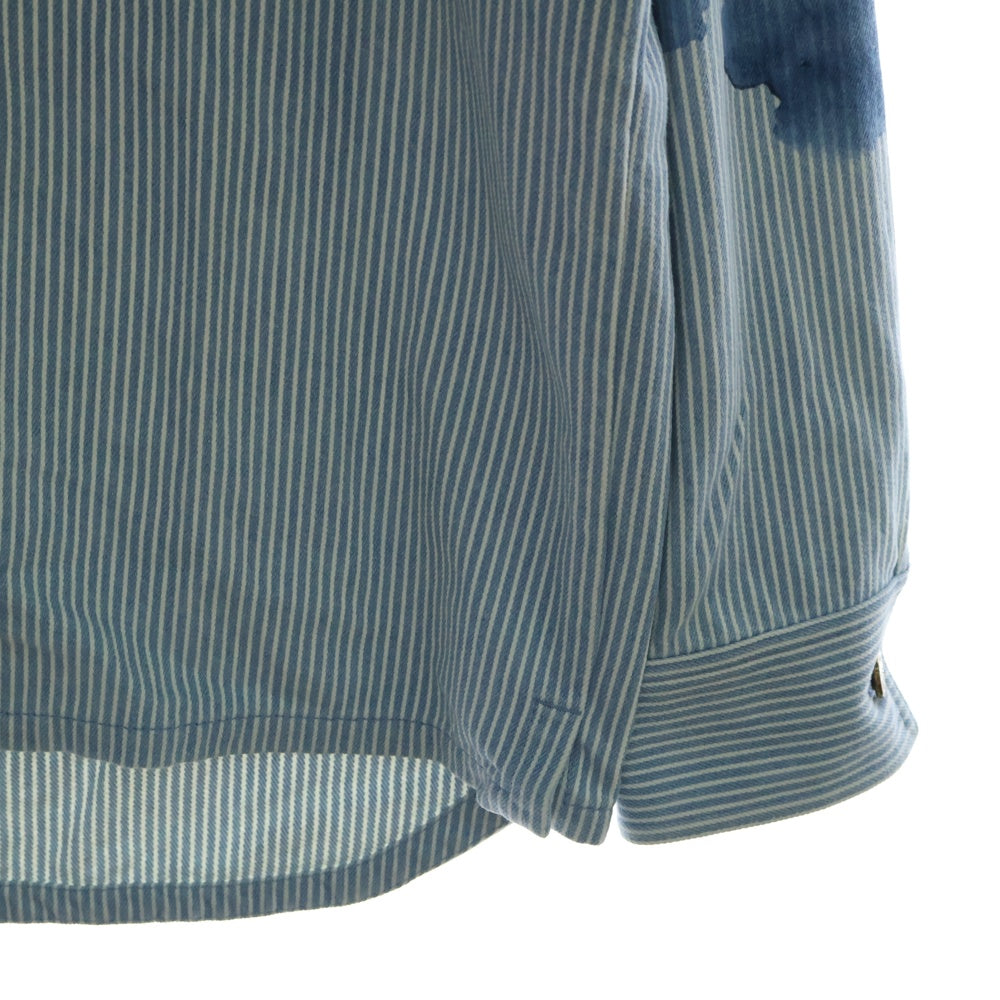 LOUIS VUITTON(ルイヴィトン) 21SS Stripe Monogram Oversized Denim Shirts Jacket ストライプ モノグラム オーバーサイズ デニム 長袖シャツ ジャケット インディゴ RM211V BX7 HLS05W