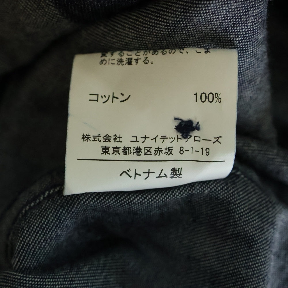 green label relaxing UNITED ARROWS(グリーンレーベルリラクシング ユナイテッドアローズ) レギュラーカラー 長袖シャツ コットン インディゴ 3211-187-3142