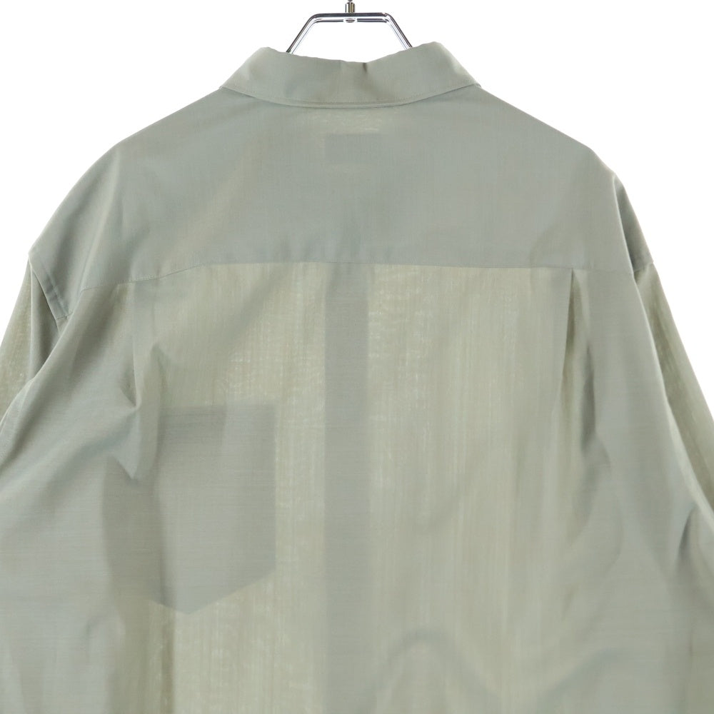 green label relaxing(グリーンレーベルリラクシング) レギュラーカラー 長袖シャツ ポリエステル グリーン 3211-107-3203