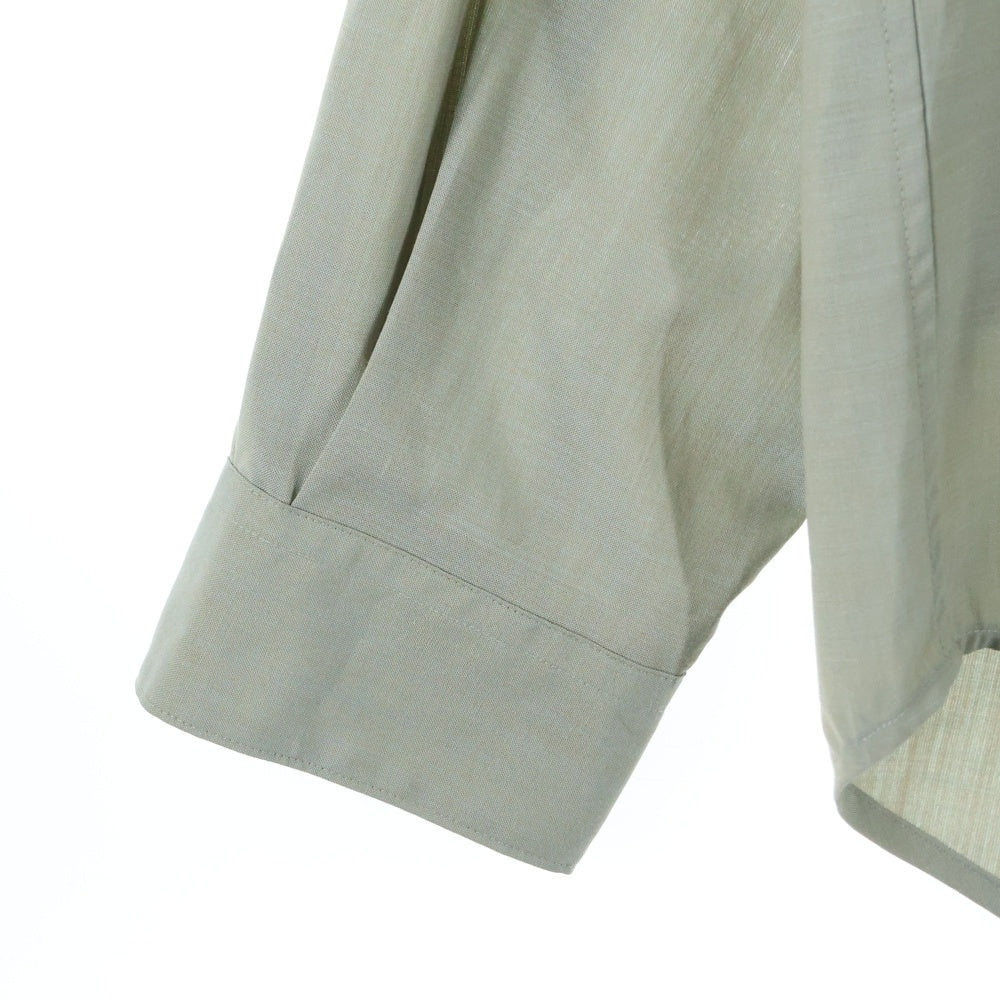 green label relaxing(グリーンレーベルリラクシング) レギュラーカラー 長袖シャツ ポリエステル グリーン 3211-107-3203