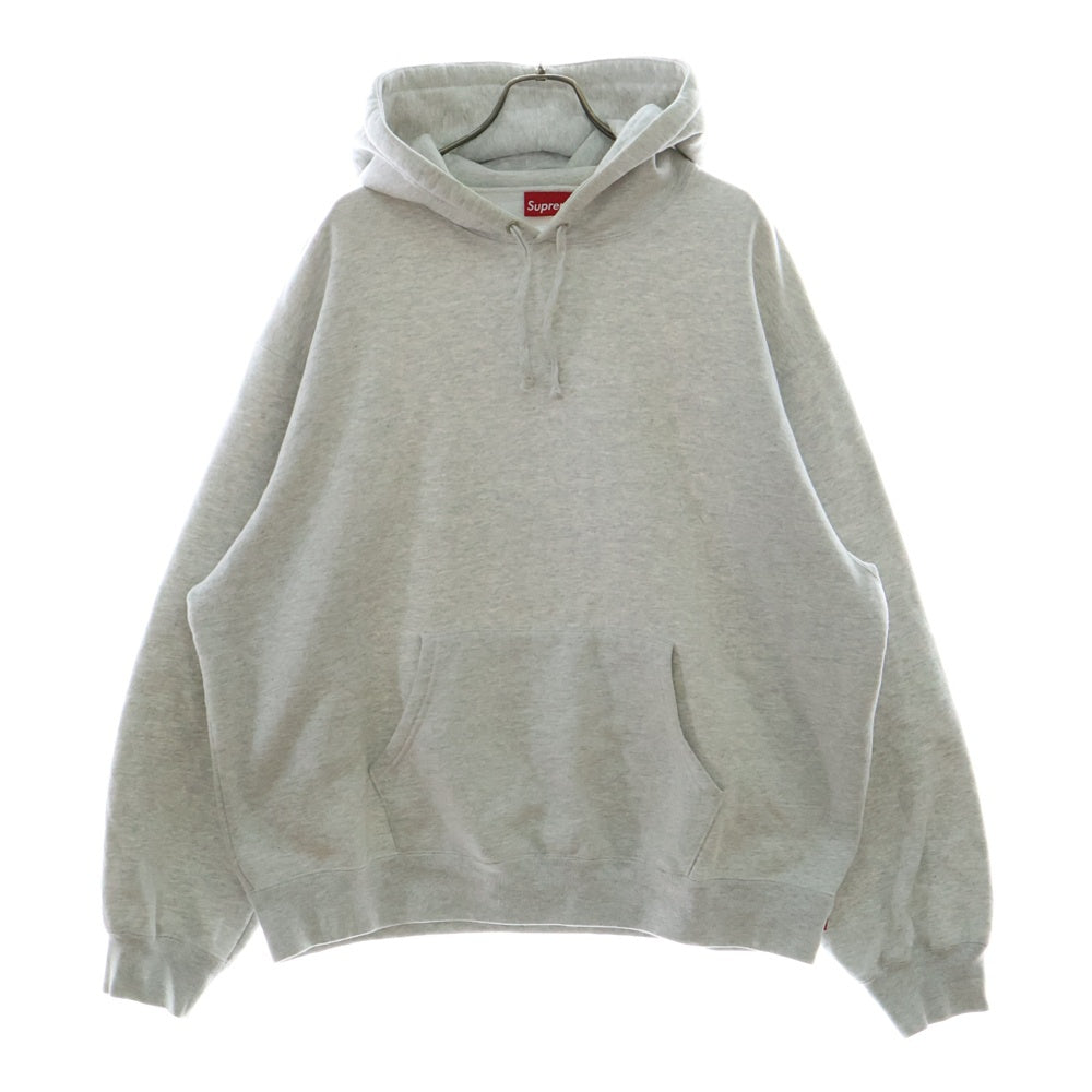 SUPREME(シュプリーム) 23AW Satin Applique Hooded Sweatshirt サテンアップリケ フーデッド プルオーバーパーカー グレー