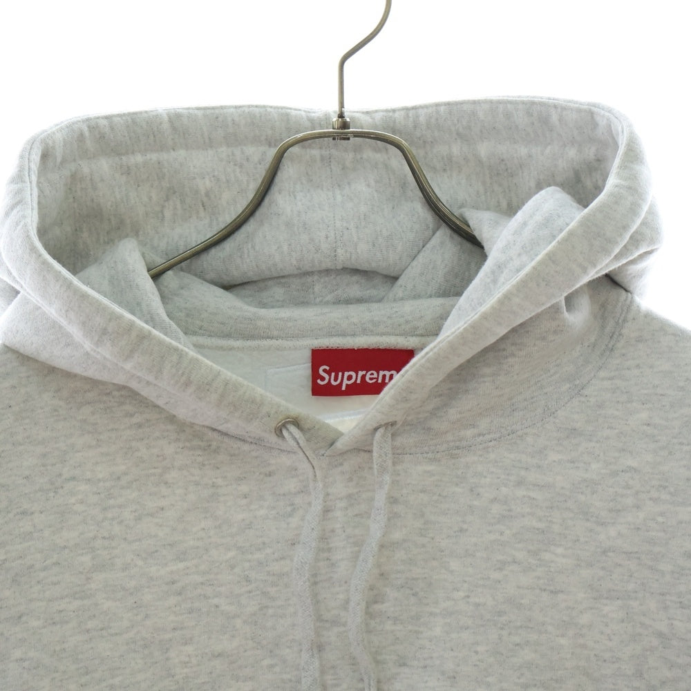 SUPREME(シュプリーム) 23AW Satin Applique Hooded Sweatshirt サテンアップリケ フーデッド プルオーバーパーカー グレー