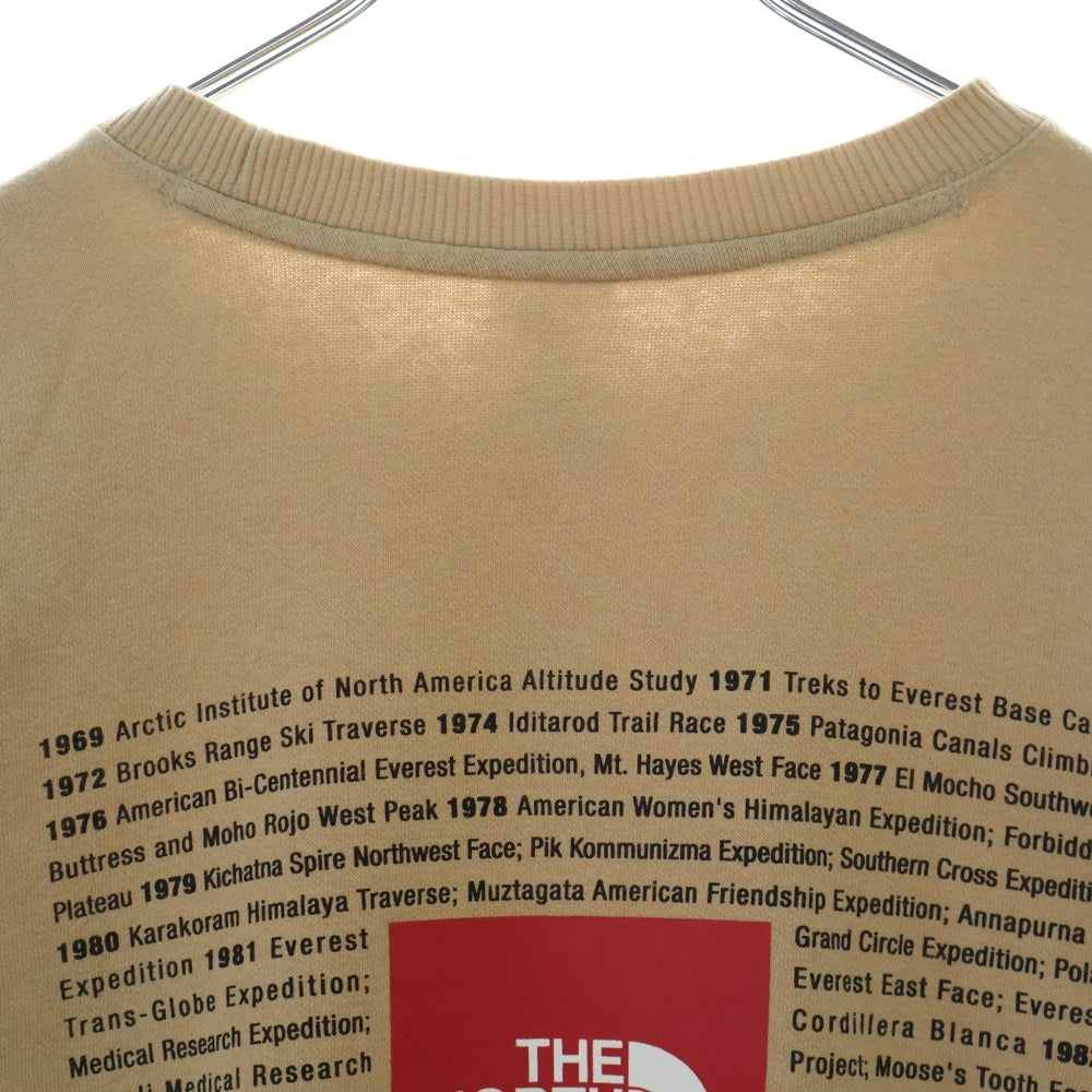 SUPREME(シュプリーム) 24SS ×THE NORTH FACE TNF Crewneck ザノースフェイス ロゴプリント クルーネックスウェットトレーナー ベージュ NT02411I
