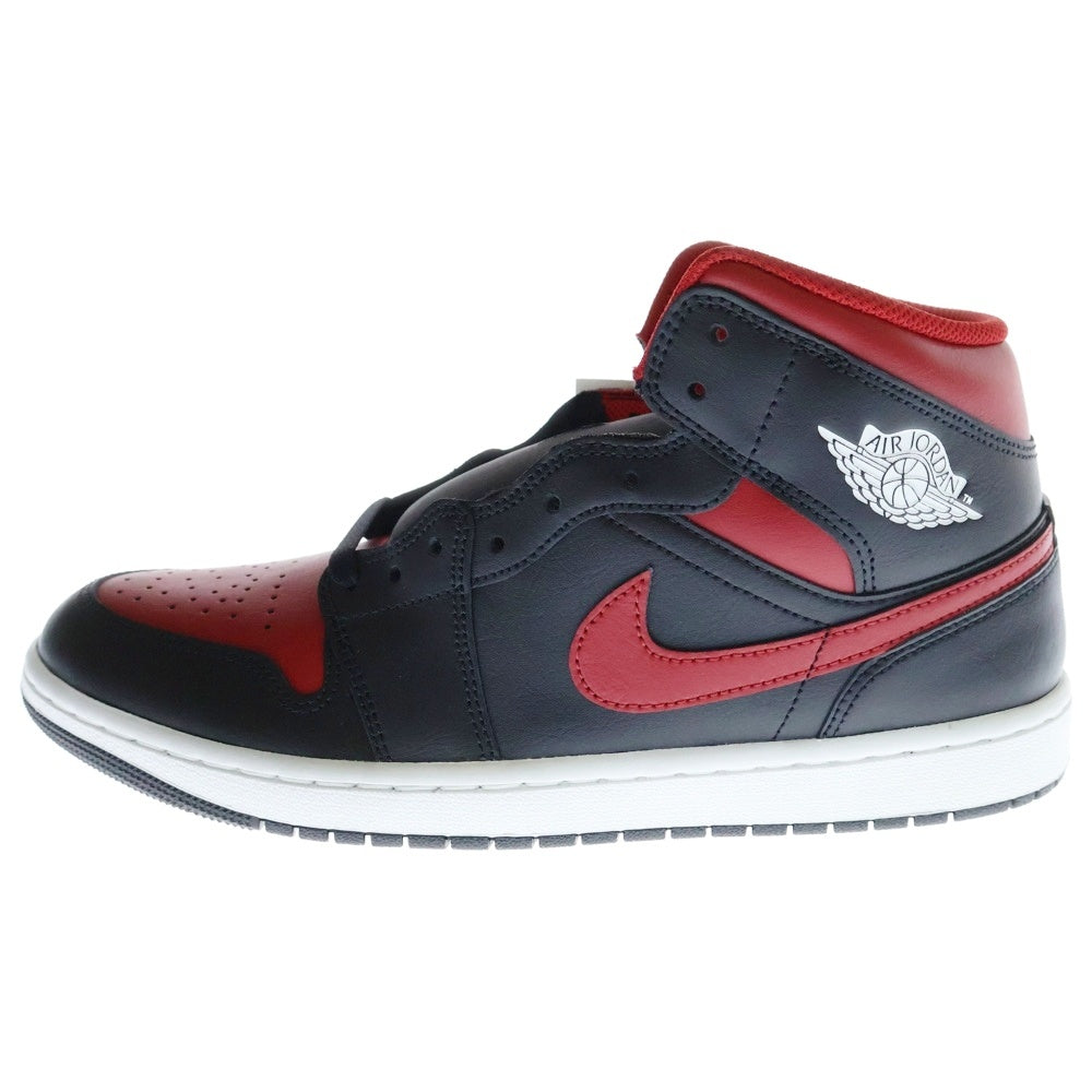 NIKE(ナイキ) AIR JORDAN 1 MID BRED エアジョーダン1 ミッドカットスニーカー ブラック/レッド US11/29.0cm