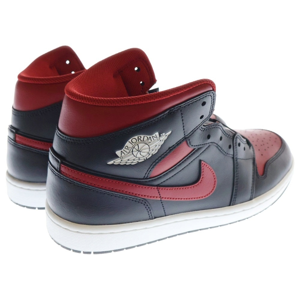 NIKE(ナイキ) AIR JORDAN 1 MID BRED エアジョーダン1 ミッドカットスニーカー ブラック/レッド US11/29.0cm