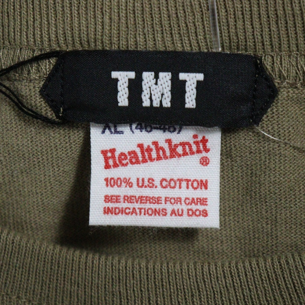 T.M.T(ティーエムティー) ×FRUIT OF THE LOOM フルーツオブザルーム カレッジロゴ クルーネック コットン 半袖Tシャツ カットソー ブラウン TCS-F18HN02