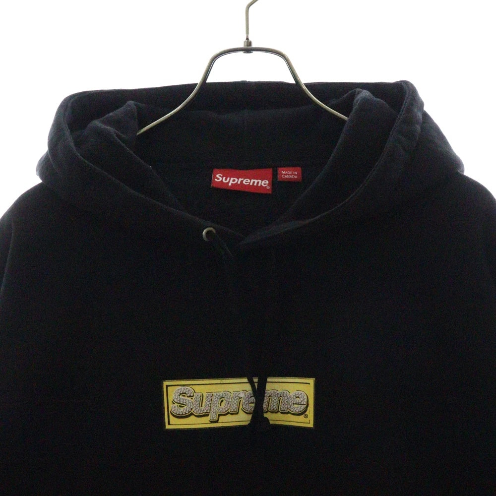 SUPREME(シュプリーム) 22SS Bling Box Logo Hooded Sweatshirt ブリング ボックスロゴ プルオーバーパーカー フーディ ブラック
