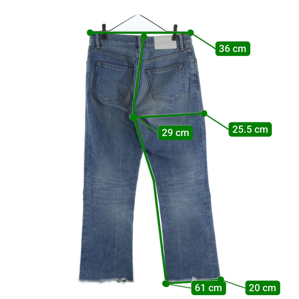 JANE SMITH(ジェーンスミス) 5POCKET BOOTS CUT フレア デニムパンツ コットン インディゴ レディース