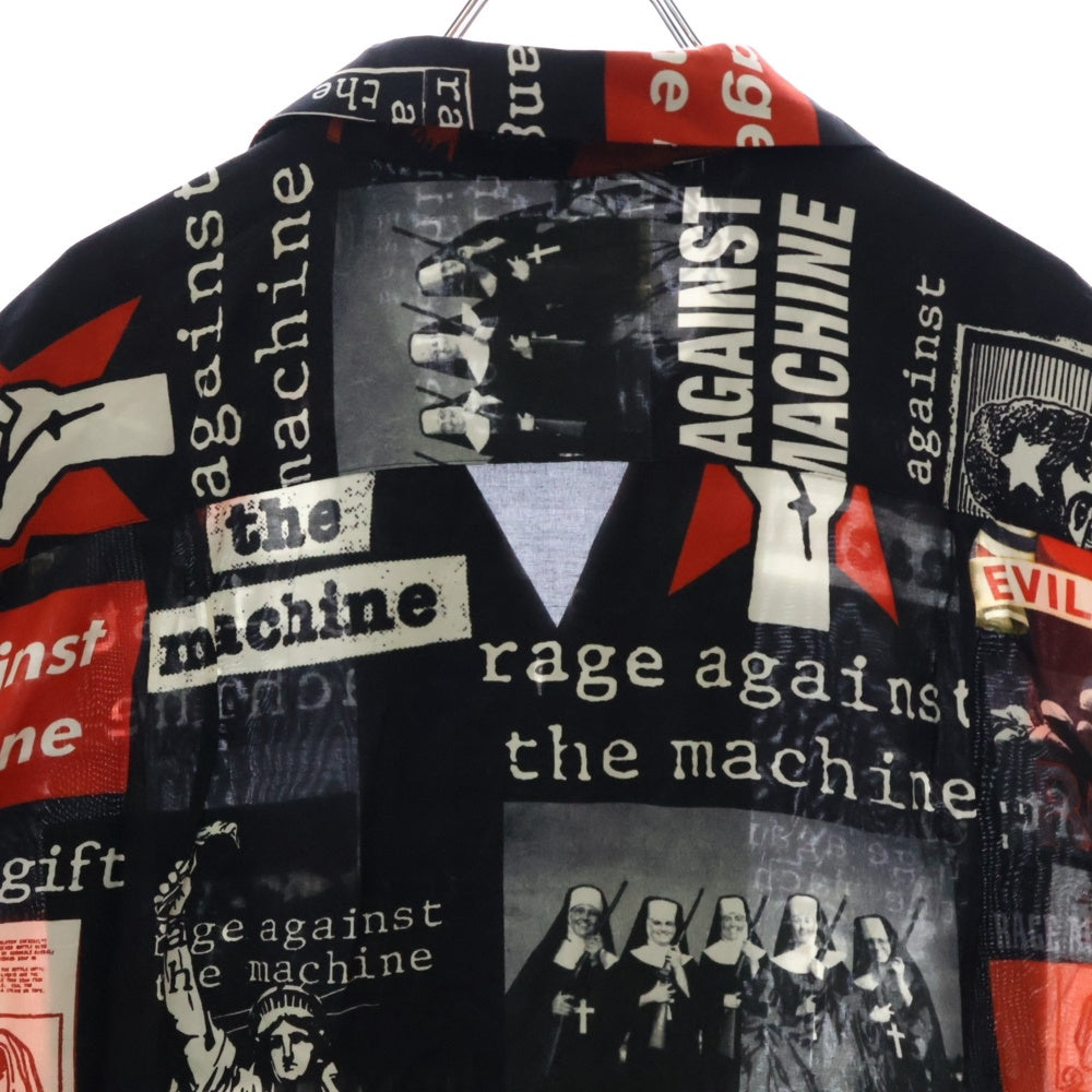 WACKO MARIA(ワコマリア) 20SS ×RAGE AGAINST THE MACHINE S/S HAWAIIAN SHIRT レイジアゲインストザマシーン ハワイアンシャツ 半袖シャツ ブラック RATM-WM-HI01