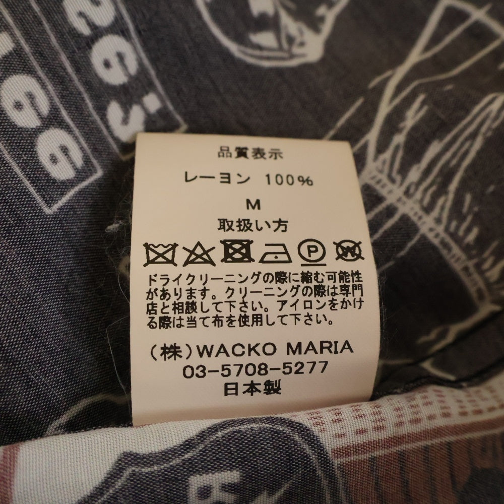 WACKO MARIA(ワコマリア) 20SS ×RAGE AGAINST THE MACHINE S/S HAWAIIAN SHIRT レイジアゲインストザマシーン ハワイアンシャツ 半袖シャツ ブラック RATM-WM-HI01