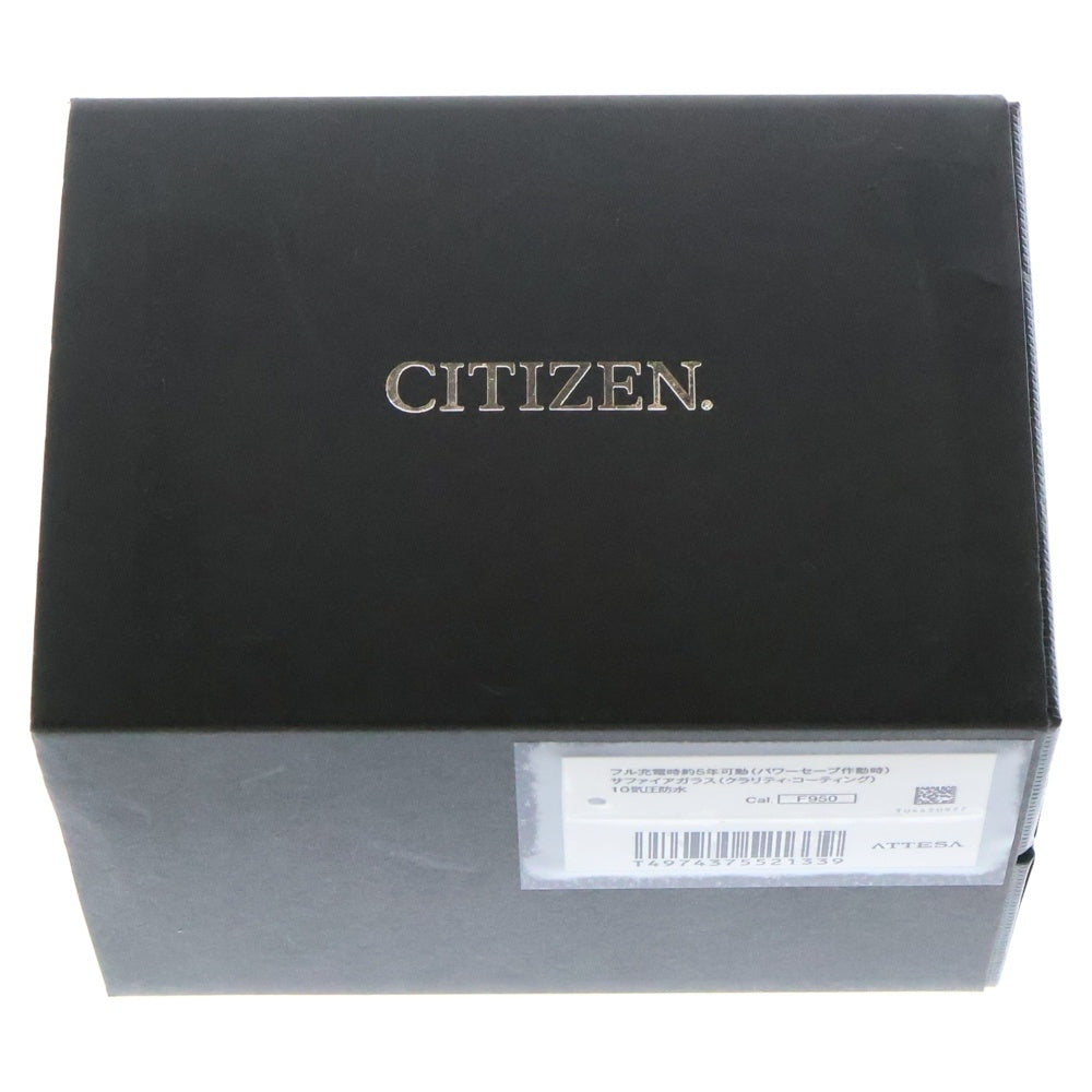 CITIZEN(シチズン) アテッサ アクトライン クロノグラフ デュアルタイム ソーラー 腕時計 ネイビー F950-0029S02