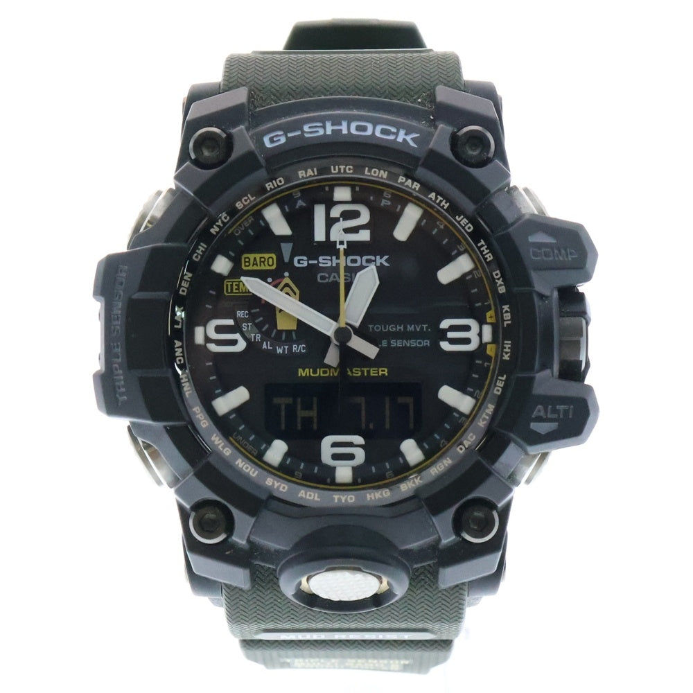 CASIO G-SHOCK(カシオ ジーショック) トリプルセンサー マッドスター ソーラー電波式 ブラック/カーキ 腕時計 GWG-1000-1A3JF