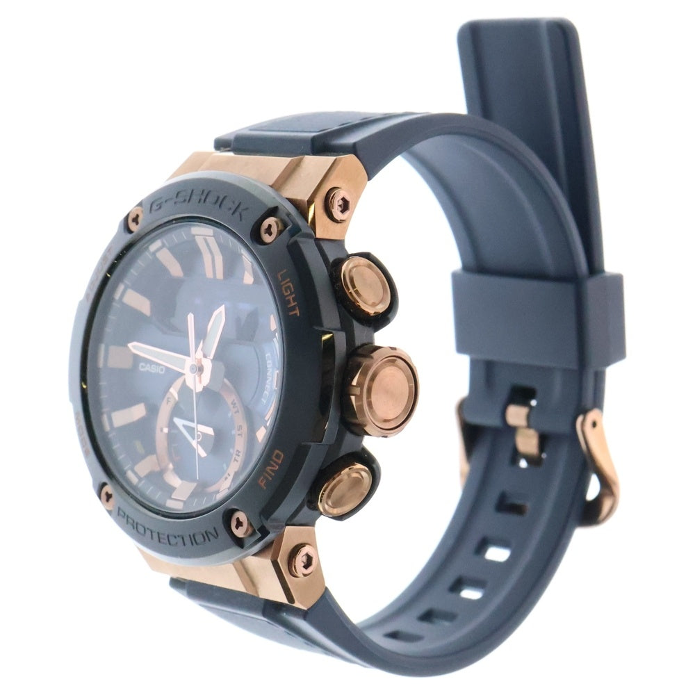 CASIO G-SHOCK(カシオ ジーショック) G-STEEL ジースティール ソーラー電波式 ネイビー/ゴールド 腕時計 GST-B200