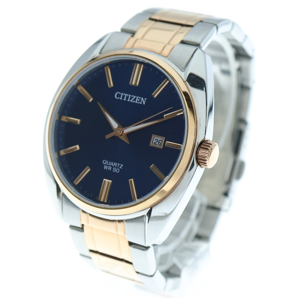 CITIZEN(シチズン) WR50 クォーツ 腕時計 ステンレス ネイビー/ゴールド G112-0039M02