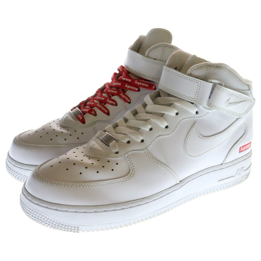 NIKE(ナイキ) ×SUPREME AIR FORCE 1 MID SP シュプリーム エアフォース ミッドカットスニーカー ホワイト US8.5/26.5cm FZ8784-100