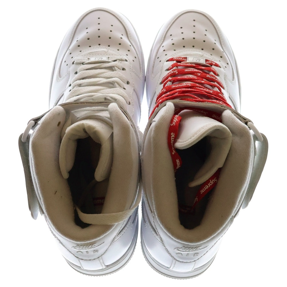 NIKE(ナイキ) ×SUPREME AIR FORCE 1 MID SP シュプリーム エアフォース ミッドカットスニーカー ホワイト US8.5/26.5cm FZ8784-100