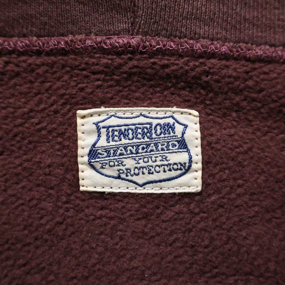 TENDERLOIN(テンダーロイン) T-PARKA ZIP BURGUNDY ジップアップパーカー バーガンディー