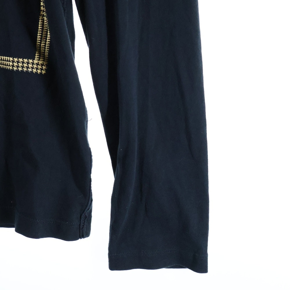 DIESEL(ディーゼル) フロントグラフィックプリント 長袖Tシャツ カットソー ブラック