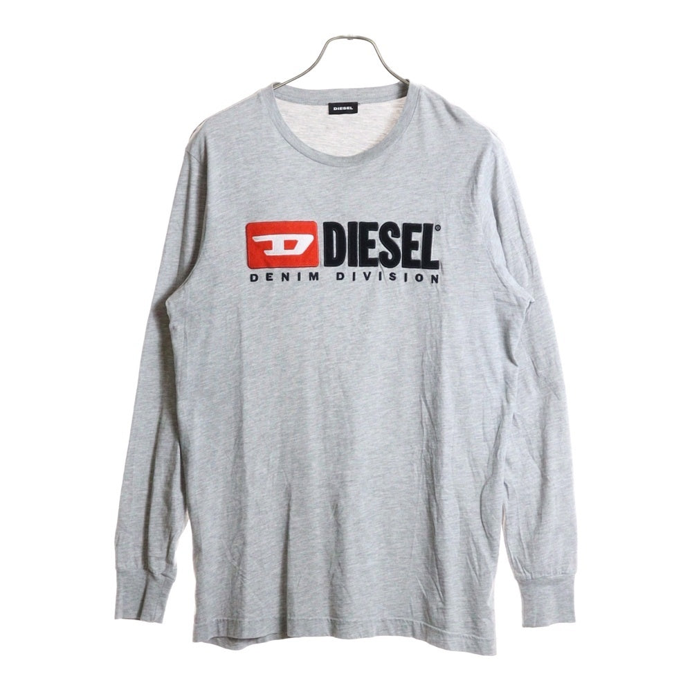 DIESEL(ディーゼル) フロントロゴ刺繍 長袖シャツ カットソー グレー