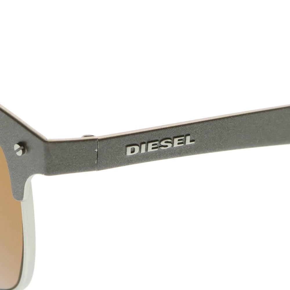 DIESEL(ディーゼル) ウェリントン メタルフレーム サングラス シルバー/ブラウン DL0197-58E