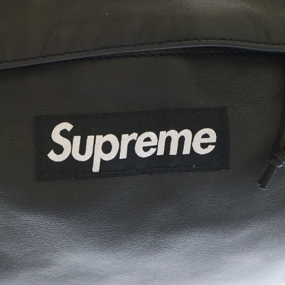 SUPREME(シュプリーム) 24AW Leather Duffle Bag レザー ダッフル ボストン ラージ バッグ ブラック