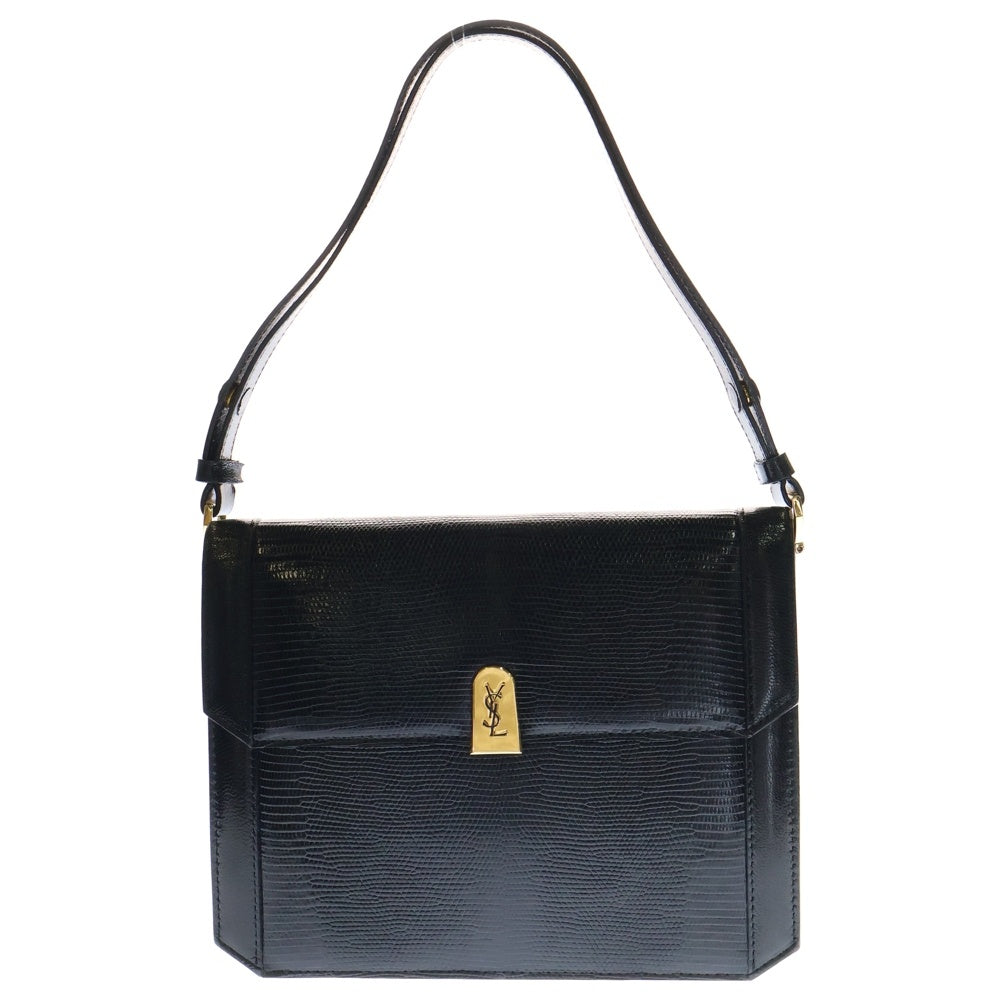 YVES SAINT LAURENT(イヴサンローラン) カサンドラ 型押し GD金具 2WAY ハンド ショルダーバッグ ブラック/ゴールド YS 2651 EX 10
