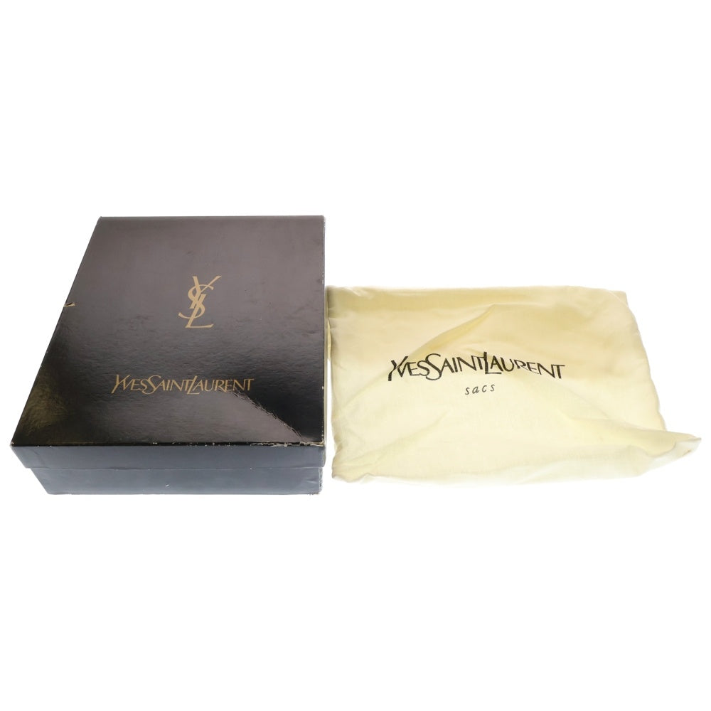 YVES SAINT LAURENT(イヴサンローラン) カサンドラ 型押し GD金具 2WAY ハンド ショルダーバッグ ブラック/ゴールド YS 2651 EX 10