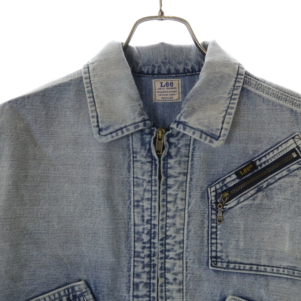 LEE(リー) 25SS×beautiful people double-end denim 91-B 変形デザイン 2WAY ジップアップ デニムワークジャケット インディゴ LB0579