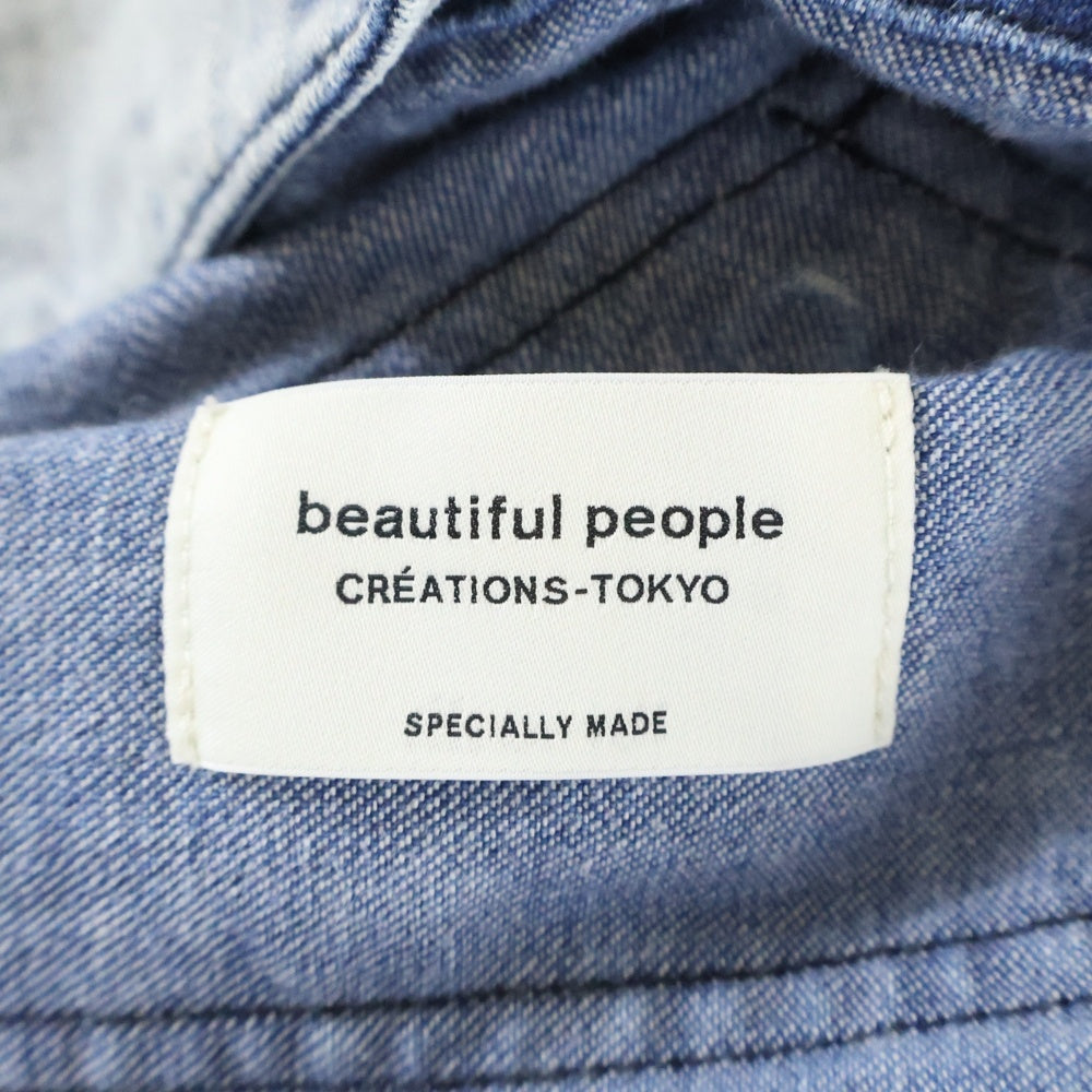 LEE(リー) 25SS×beautiful people double-end denim 91-B 変形デザイン 2WAY ジップアップ デニムワークジャケット インディゴ LB0579