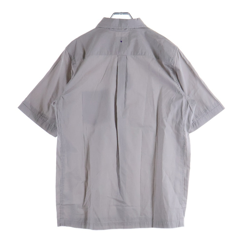 STUSSY(ステューシー) WORLD SHIRT ロゴプリント コットン 半袖シャツ ショートスリーブ グレー