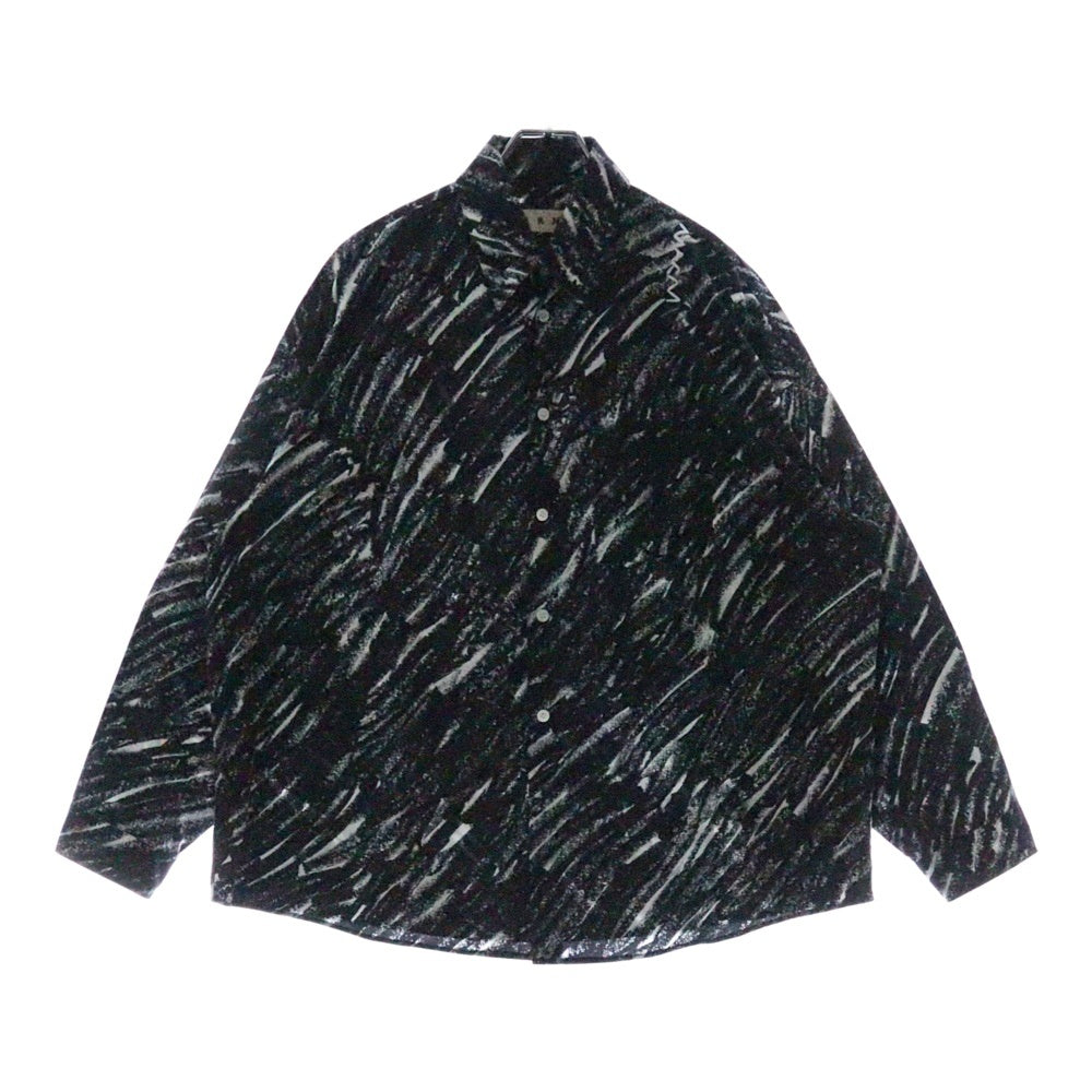 MARNI(マルニ) 24SS CRAYON ORGANIC POPLIN SHIRT クレヨン ポプリン 長袖シャツ ブラック/ホワイト CUMU0061S5 UTC431