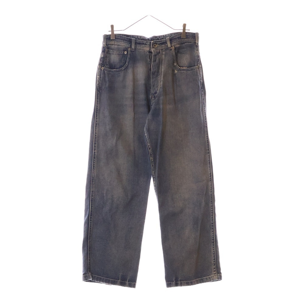 Maison Margiela 1(メゾンマルジェラ) 25SS PANTS 5 POCKETS ウォッシュ ストレート ジーンズ ボタンフライ シンチバック インディゴ S50LA0240 S30383