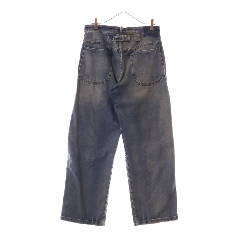Maison Margiela 1(メゾンマルジェラ) 25SS PANTS 5 POCKETS ウォッシュ ストレート ジーンズ ボタンフライ シンチバック インディゴ S50LA0240 S30383