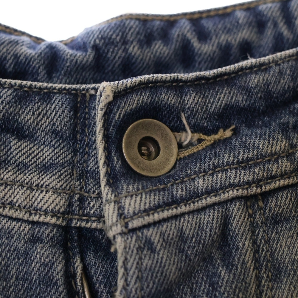 Maison Margiela 1(メゾンマルジェラ) 25SS PANTS 5 POCKETS ウォッシュ ストレート ジーンズ ボタンフライ シンチバック インディゴ S50LA0240 S30383