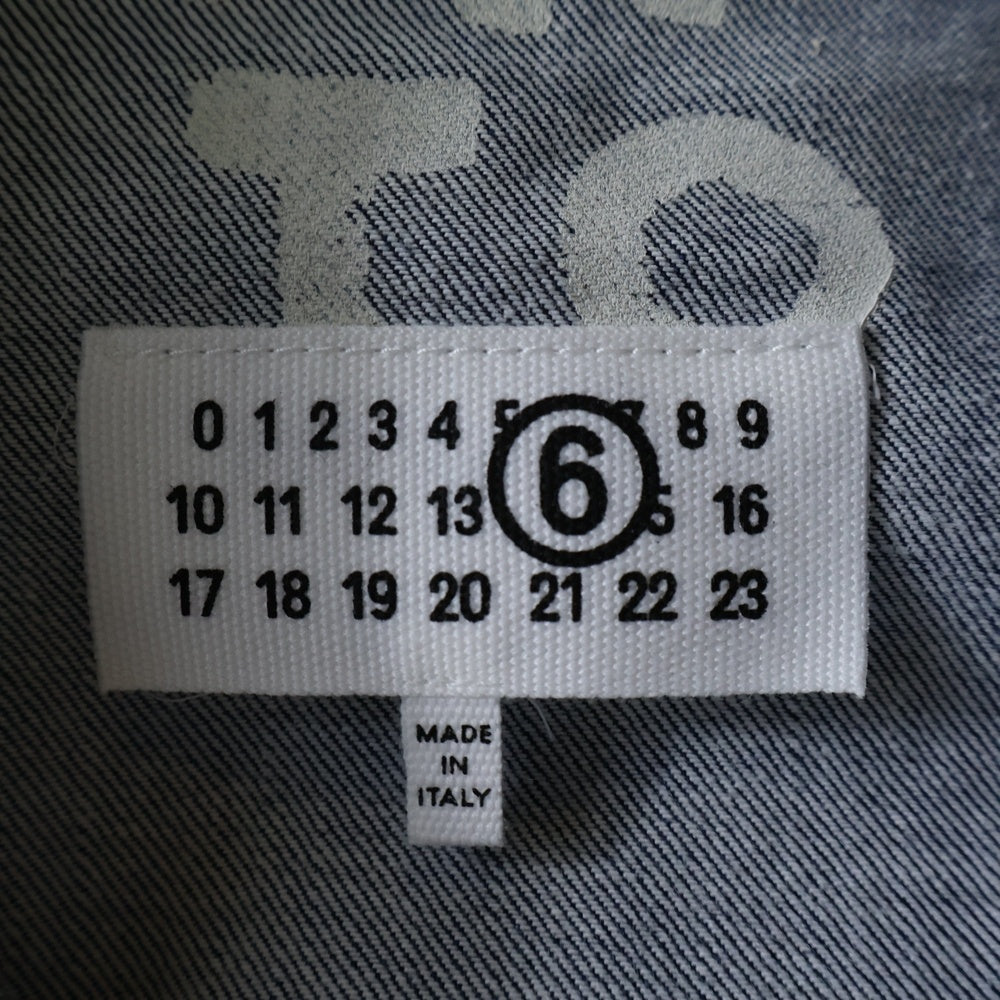 MM6 Maison Margiela(エムエムシックスメゾンマルジェラ) 25SS DENIM SIDA SHIRT ロングスリーブ HIV 長袖シャツ インディゴ SH2DT0018-M30029