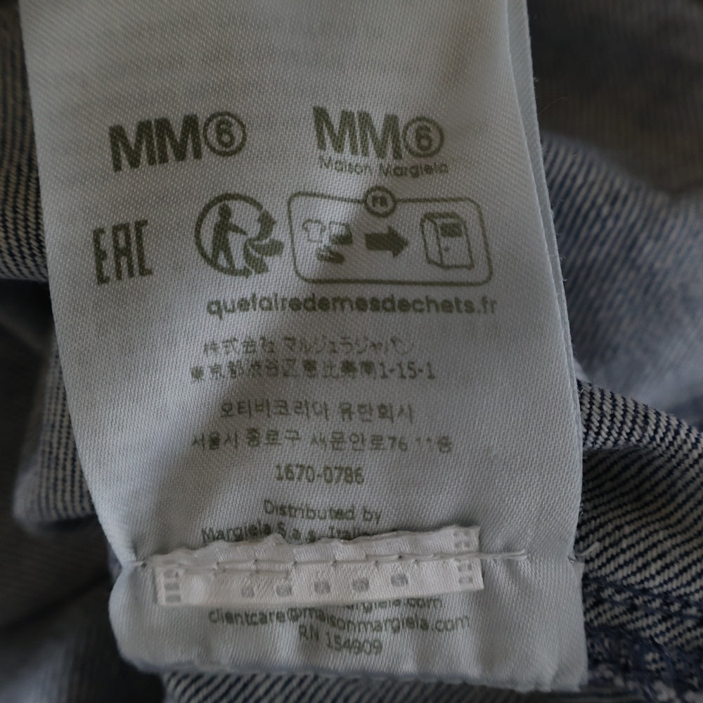 MM6 Maison Margiela(エムエムシックスメゾンマルジェラ) 25SS DENIM SIDA SHIRT ロングスリーブ HIV 長袖シャツ インディゴ SH2DT0018-M30029