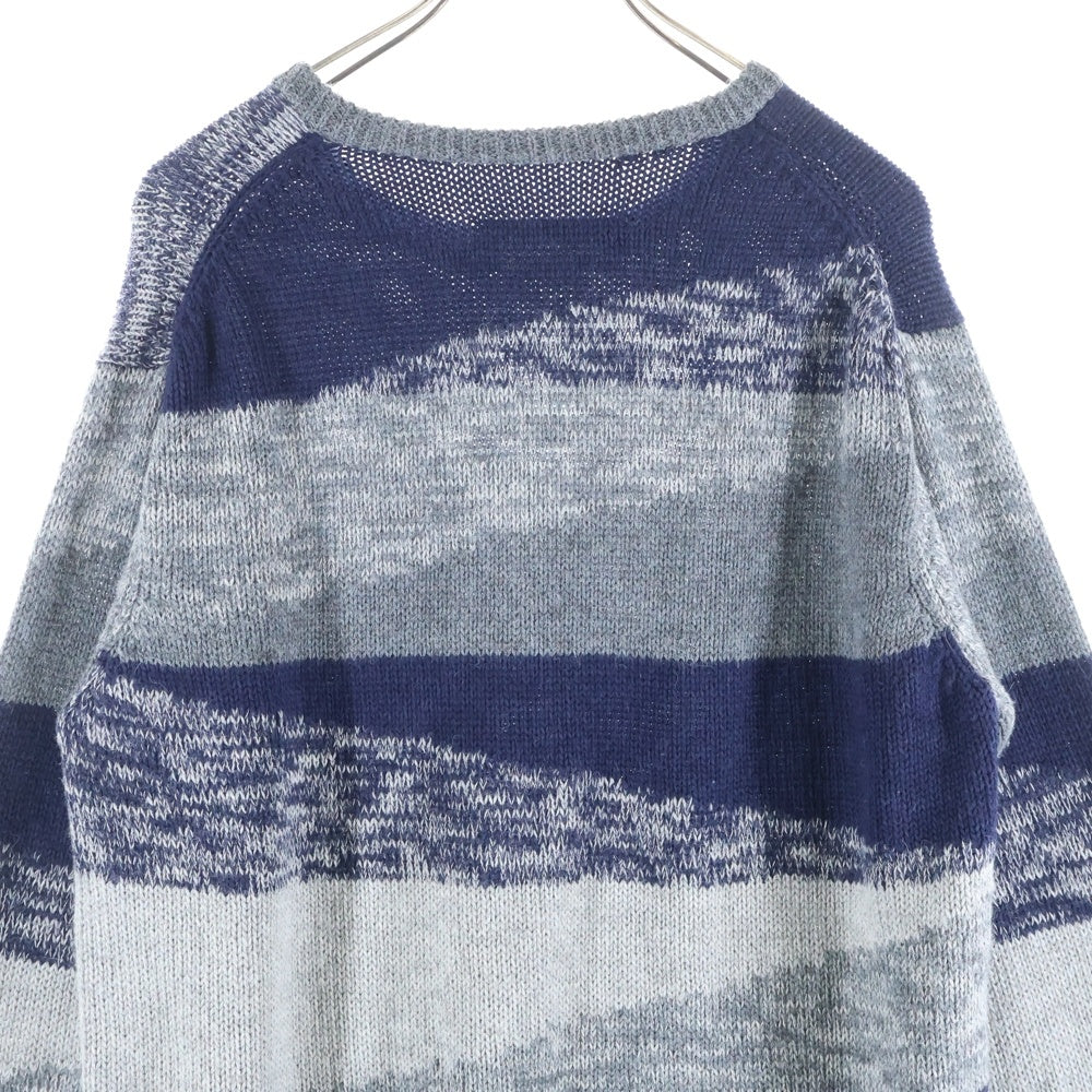 OUTERKNOWN(アウターノウン) 総柄 ニット セーター グレー/ネイビー