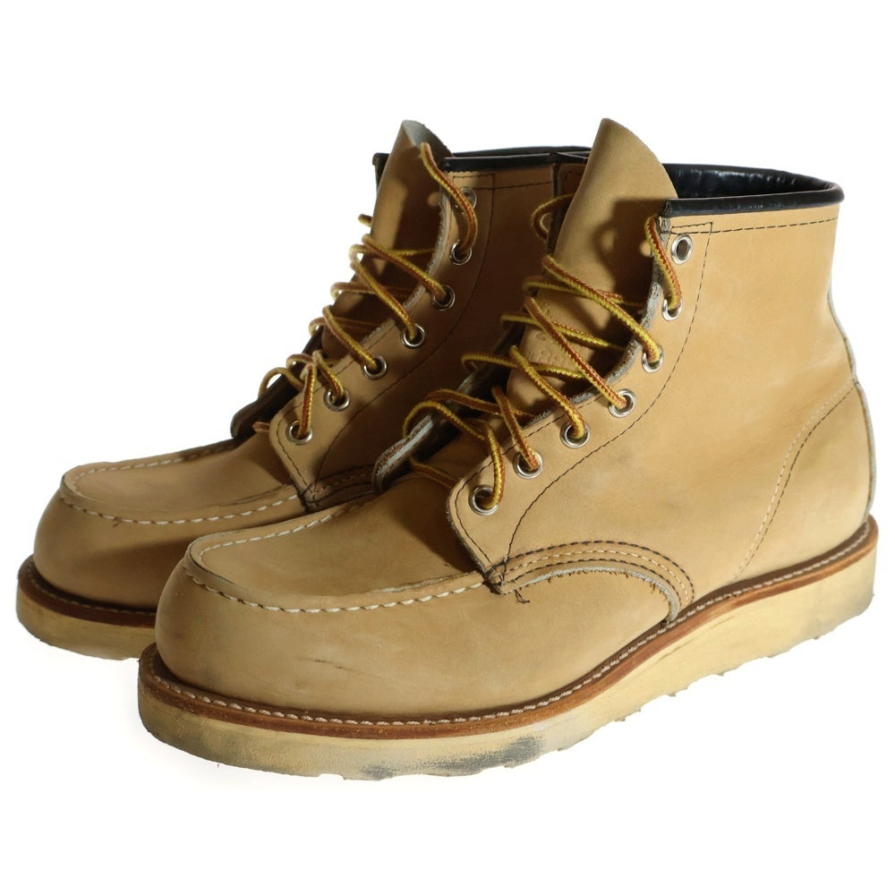 RED WING(レッド ウイング) ウォータープルーフ ヌバックレザー セッター ハイカットシューズ レースブーツ ベージュ 8888