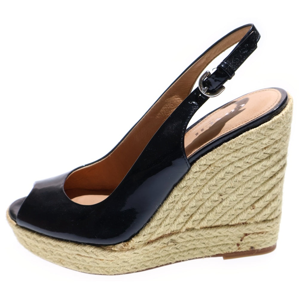 COACH(コーチ) エスパドリーユ ウェッジソール サンダル ブラック レディース Q5128