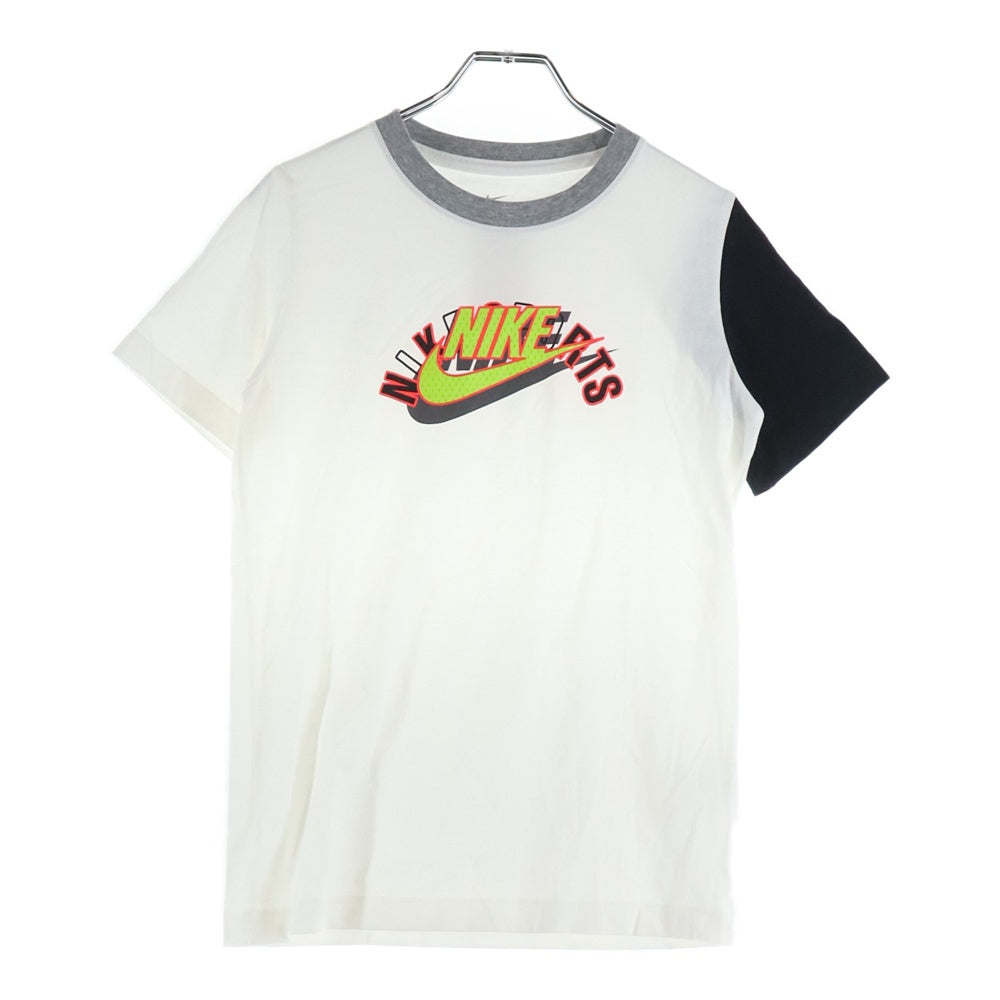 NIKE(ナイキ) カラーブロック ロゴプリント 半袖Tシャツ カットソー ホワイト CV2155-100 レディース