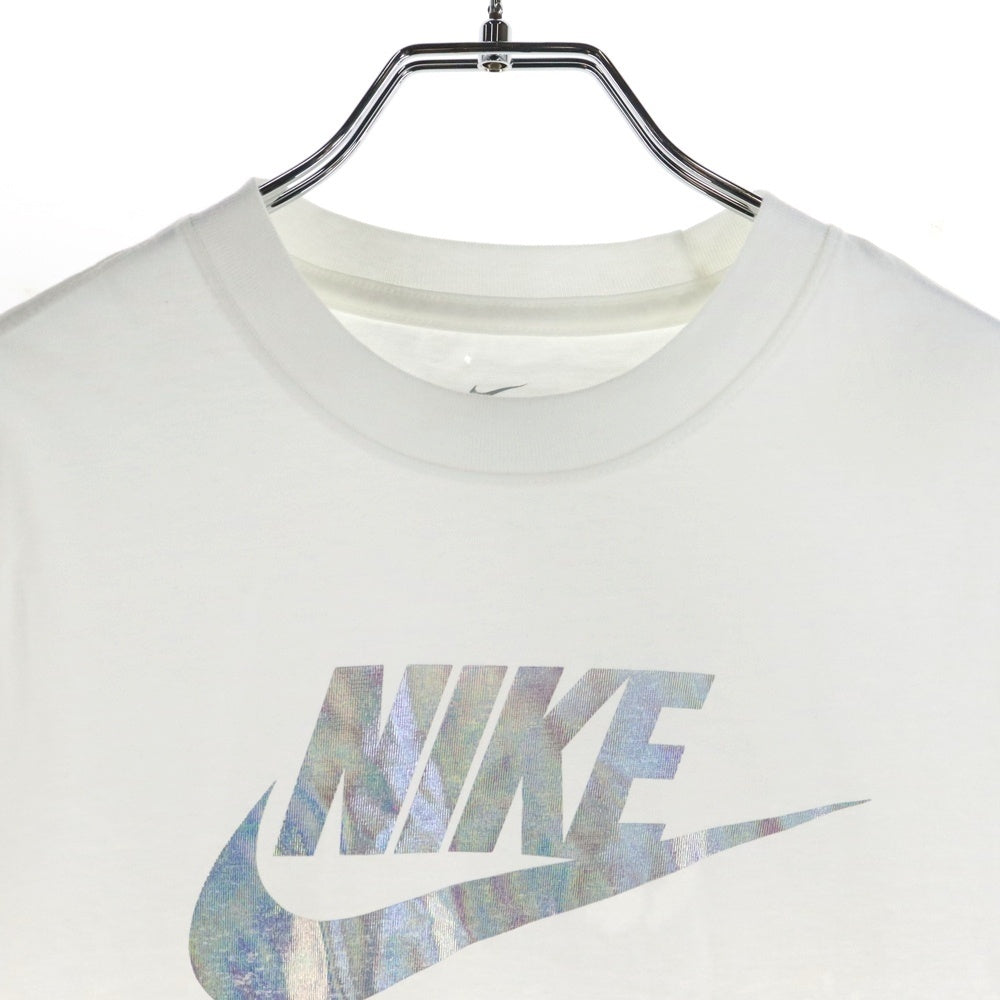 NIKE(ナイキ) メタルロゴ クルーネック コットン 半袖Tシャツ カットソー ホワイト CV2153-100 レディース