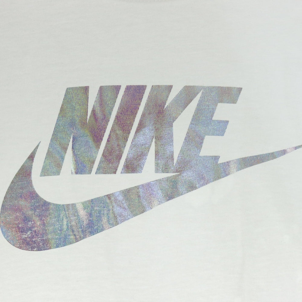 NIKE(ナイキ) メタルロゴ クルーネック コットン 半袖Tシャツ カットソー ホワイト CV2153-100 レディース