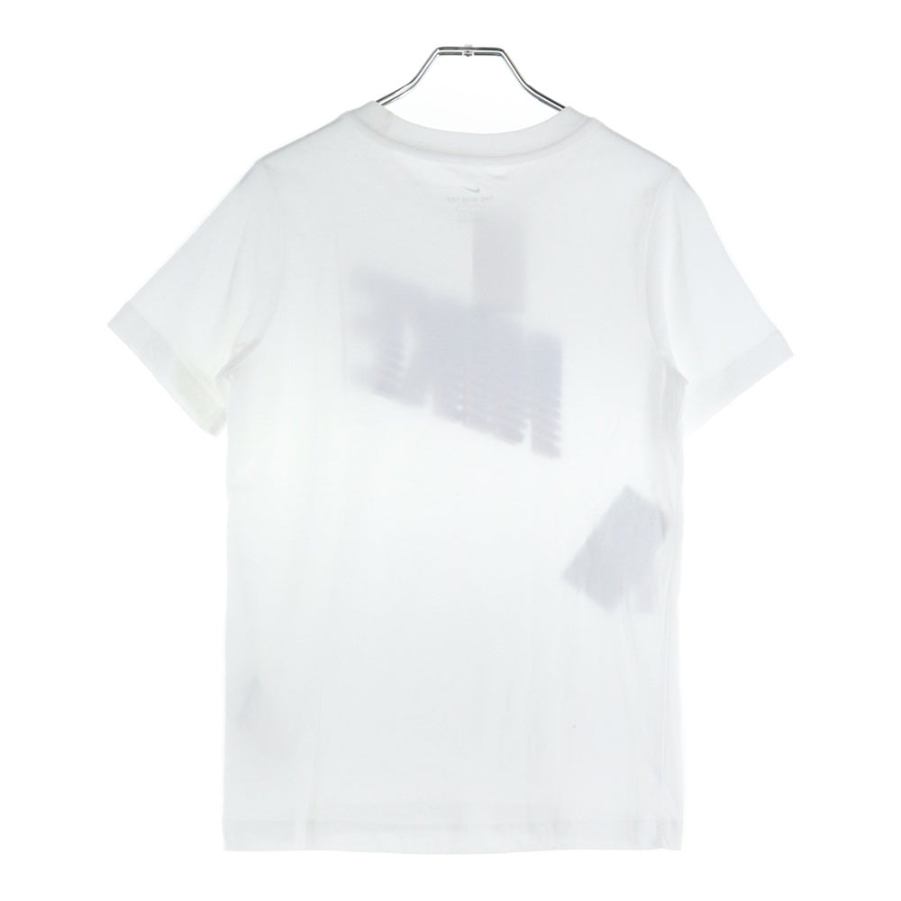 NIKE(ナイキ) 3Dロゴ クルーネック コットン 半袖Tシャツ カットソー ホワイト/ブルー CU4570-100 レディース