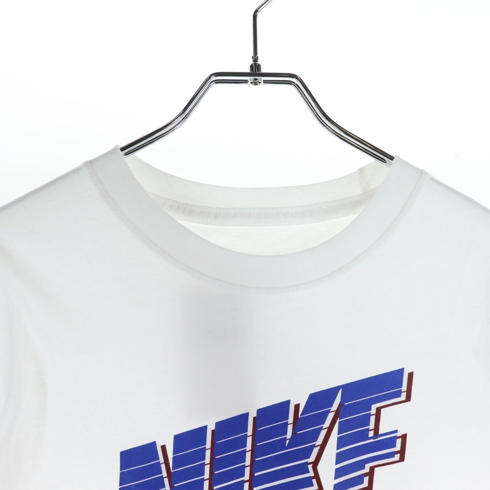 NIKE(ナイキ) 3Dロゴ クルーネック コットン 半袖Tシャツ カットソー ホワイト/ブルー CU4570-100 レディース