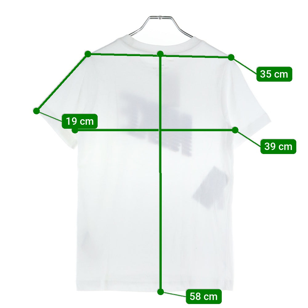 NIKE(ナイキ) 3Dロゴ クルーネック コットン 半袖Tシャツ カットソー ホワイト/ブルー CU4570-100 レディース