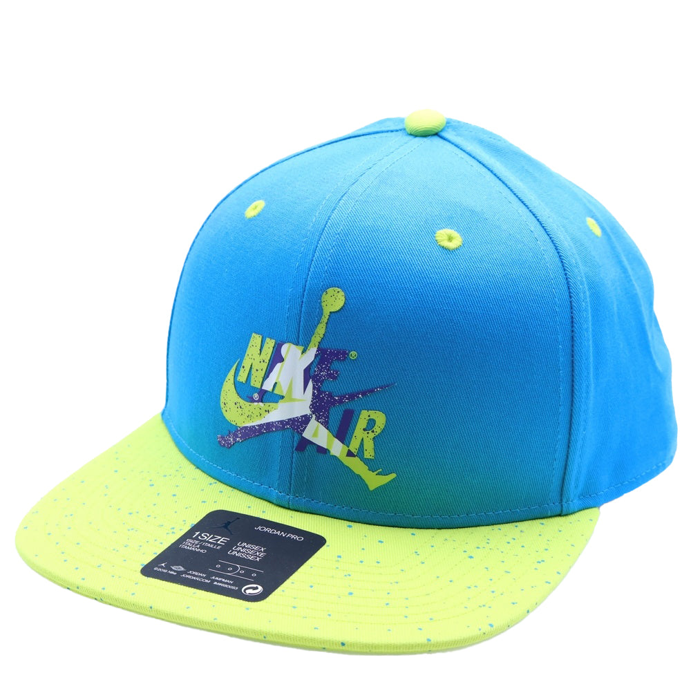 NIKE(ナイキ) AIR JORDAN PRO CAP CLASSICS エアジョーダン カラーブロック ベースボールキャップ 帽子 ブルー/イエロー CU1985-494