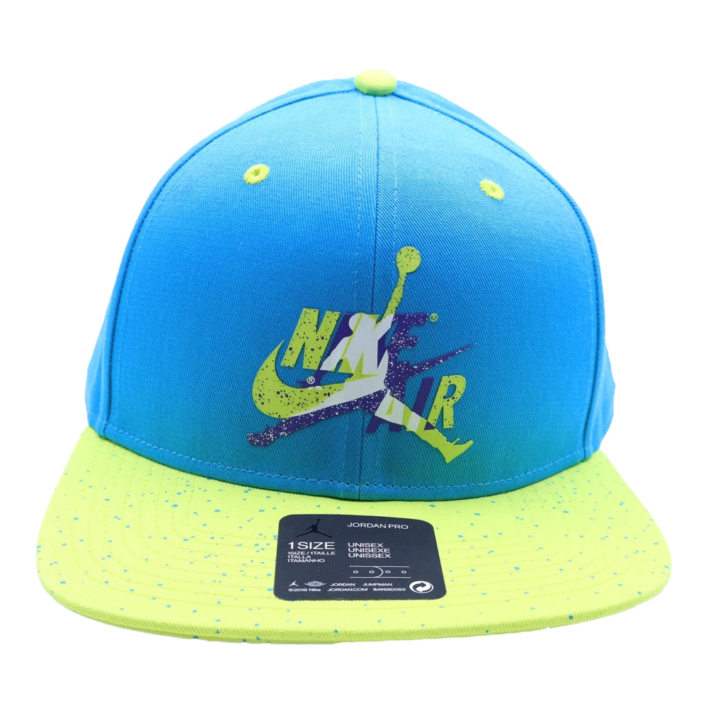 NIKE(ナイキ) AIR JORDAN PRO CAP CLASSICS エアジョーダン カラーブロック ベースボールキャップ 帽子 ブルー/イエロー CU1985-494