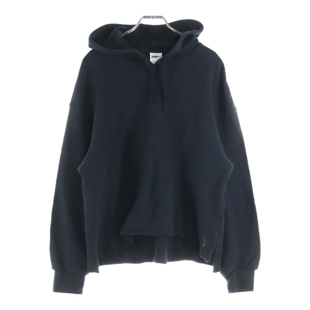 NIKE(ナイキ) カットオフ加工 フーデッド プルオーバーパーカー ショート丈 ブラック DV7285-010 レディース
